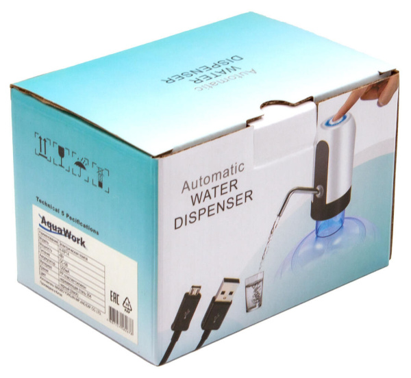 Помпа для 19л бутыли Aqua Work H-RP14 электрический белый/черный