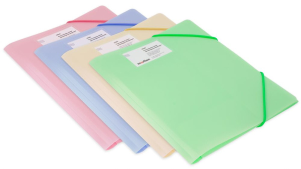 Папка на резинке Бюрократ Gems GEMPR05PIN A4 пластик кор.30мм 0.5мм розовый аметист карман для визитки