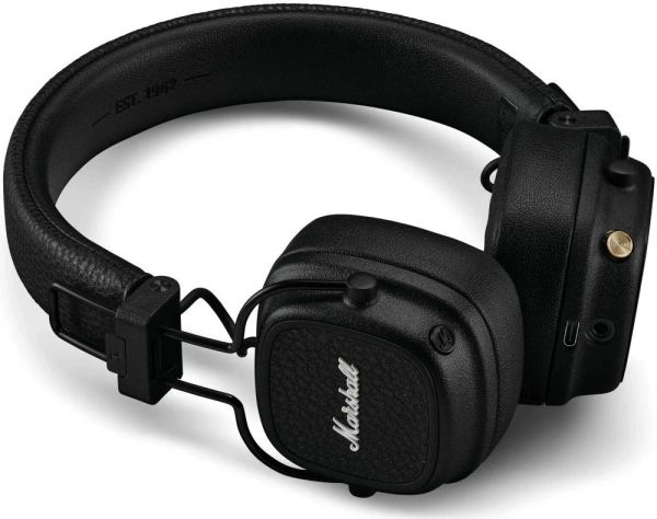 Гарнитура накладные Marshall Major V черный беспроводные bluetooth оголовье (MAJOR V BLACK)