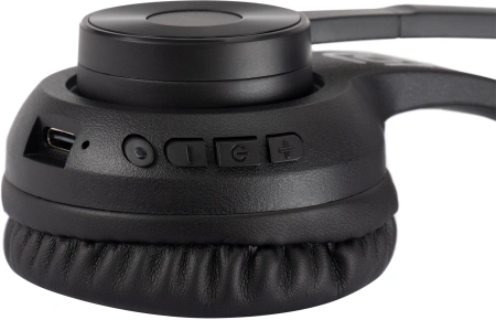 Наушники с микрофоном Оклик HS-M310 черный 1.5м накладные BT оголовье (1978706)