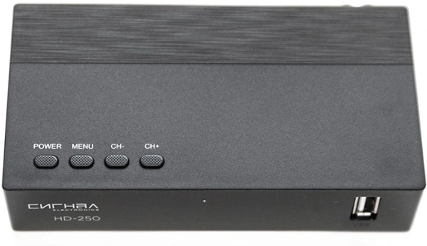 Ресивер DVB-T2 Сигнал Эфир HD-250 черный
