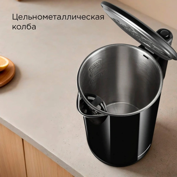 Чайник электрический Редмонд KM239 1.7л. 2200Вт черный корпус: металл/пластик