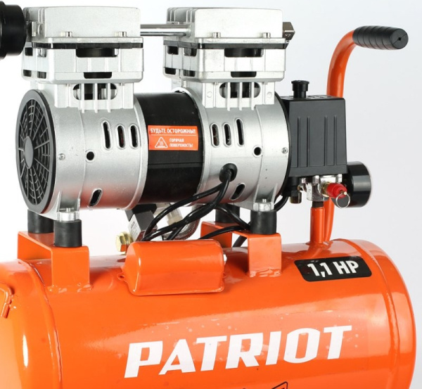 Компрессор поршневой Patriot WO 24-160 безмасляный 160л/мин 24л 1100Вт оранжевый