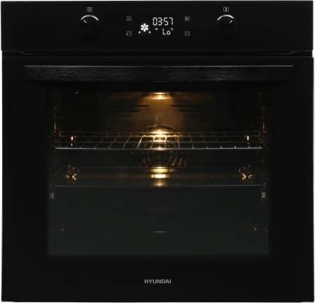 Духовой шкаф Электрический Hyundai HEO 6646 BG черное стекло