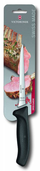 Нож кухонный Victorinox Swiss Classic (6.8413.15B) стальной обвалочный лезв.150мм черный блистер