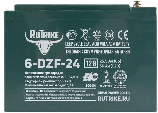 Батарея для ИБП Rutrike 6-DZF-24 12В 24Ач