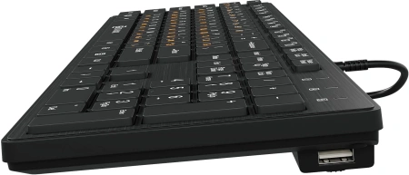 Клавиатура Оклик 520M2U черный/черный USB slim Multimedia