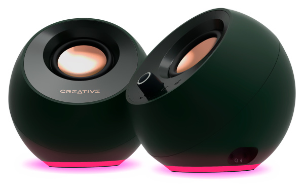 Колонки Creative Pebble Pro 2.0 черный/темно-зеленый 10Вт BT портативные