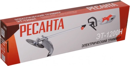 Триммер электрический Ресанта ЭТ-1200Н 1200Вт разбор.штан. реж.эл.:леска/нож