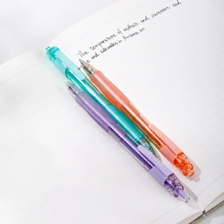 Набор ручек гелев. Deli Arris (EG09-BK-P) авт. корп.прозрачный/серый d=0.5мм чернила черн. кор.карт.