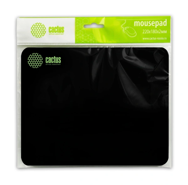 Коврик для мыши Cactus CS-MP-P01XS Black Мини 220x180x2мм