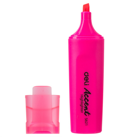 Набор текстовыделителей Deli Accent ES621PINK-P Delight скошенный пиш. наконечник 1-5мм розовый (10ш