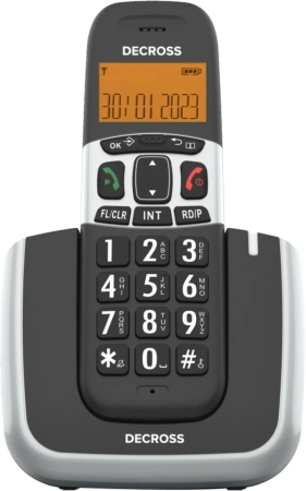 Р/Телефон Dect Decross DC1004 черный АОН