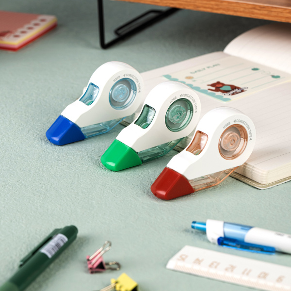 Лента коррект. Deli EH368 8мх5мм ассорти корпус белый блистер