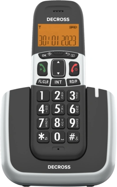 Р/Телефон Dect Decross DC1004 черный АОН