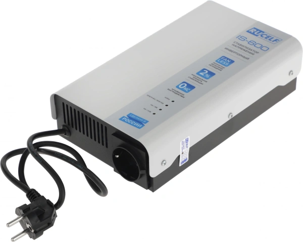 Стабилизатор напряжения Rucelf IS-600 0.6кВА однофазный белый