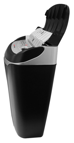 Шредер DoCash A-Feed черный с автоподачей (секр.P-4) фрагменты 8лист. 17лтр. пл.карты CD