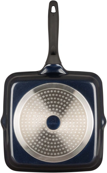 Сковорода-гриль Rondell Royal Blue RDA-1546 квадратная 28см покрытие: Eclipse HB ручка несъемная (без крышки) синий