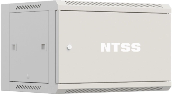 Шкаф коммутационный NTSS Премиум (NTSS-W9U6060FD) настенный 9U 570x600мм пер.дв.металл 60кг серый 500мм 22кг 220град. 500мм IP20 сталь