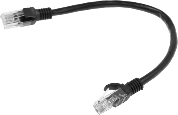 Патч-корд Premier PP6U-0.25M/BK 10000Гбит/с UTP 4 пары cat.6 CCA molded 0.25м черный RJ-45 (m)-RJ-45 (m)