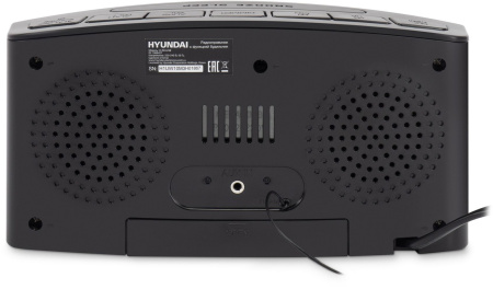 Радиобудильник Hyundai H-RCL238 черный LCD подсв:белая часы:цифровые FM