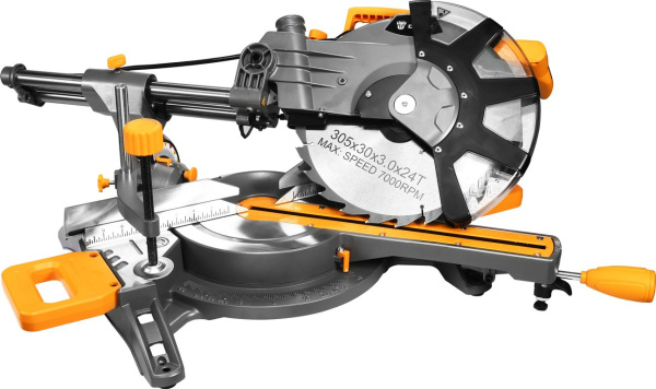 Торцовочная пила Deko DKMS2500-305 Laser 2500Вт 4000об/мин d=305мм