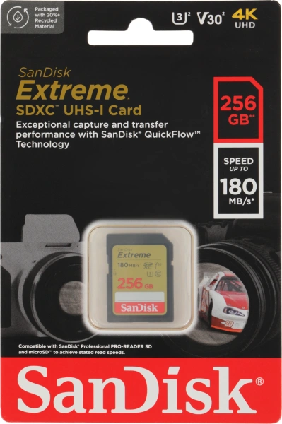 Флеш карта SDXC 256GB Sandisk SDSDXVV-256G-GNCIN Extreme