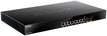 Коммутатор D-Link DMS-1100-10TP/A1A (L2) 8x1Гбит/с 2SFP+ 8PoE+ 240W настраиваемый