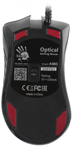 Мышь A4Tech Bloody A90 черный оптическая (6200dpi) USB (8but)