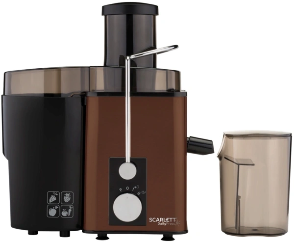 Соковыжималка центробежная Scarlett SC-JE50S57 1000Вт рез.сок.:600мл. коричневый/черный
