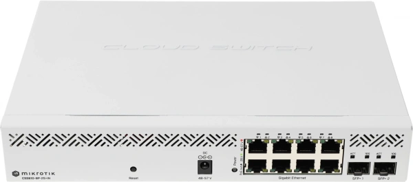 Коммутатор MikroTik CSS610-8P-2S+IN 8x1Гбит/с 2SFP+ 8PoE 8PPoE 140W управляемый