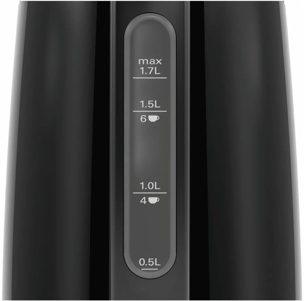 Чайник электрический Bosch TWK3P 1.7л. 2400Вт черный корпус: металл (TWK3P423)