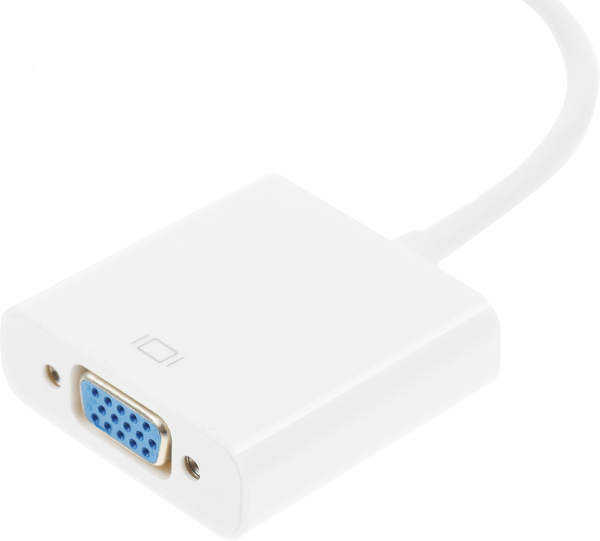 Переходник аудио-видео Premier 5-983 HDMI (m)/VGA (f)/Jack 3.5 (f) 0.15м. белый