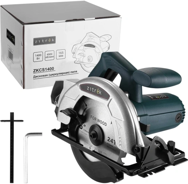 Циркулярная пила (дисковая) Zitrek ZKCS1400 1400Вт (ручная) D диска.:165мм (085-1304)