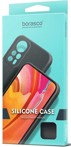 Чехол (клип-кейс) BoraSCO для Infinix Hot 40i/Smart 8/Smart 8 Plus Silicone Case черный (72733)