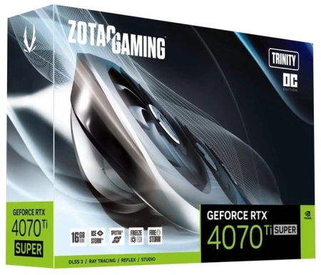 Видеокарта Zotac PCI-E 4.0 RTX 4070 Ti SUPER TRINITY OC NVIDIA GeForce RTX 4070TI Super 16Gb 256bit GDDR6X 2625/21000 HDMIx1 DPx3 HDCP Ret
