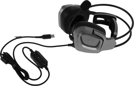 Наушники с микрофоном A4Tech Bloody G575 серый 2м мониторные USB оголовье (G575 USB/ GREY)