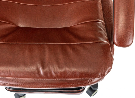 Кресло руководителя Бюрократ T-9950MSG-F коричневый эко.кожа крестов. пластик подст.для ног