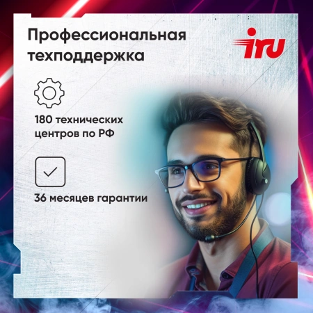 ПК IRU Game 310H6GE MT i5 12400F/16Gb/SSD512Gb RTX3050 8Gb/DOS/черный